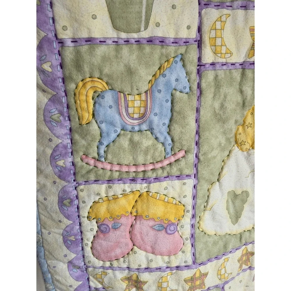 Nursery Wall Quilt Multicolor Baby Room Decor Hanging Art Patchwork